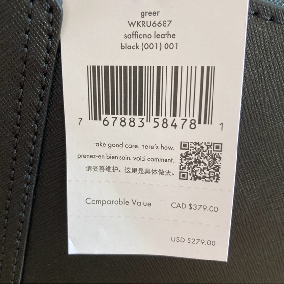 kate spade Carson Convertible Crossbody Handbag Black NEW - Picture 6 of 7